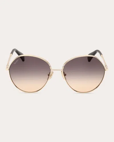 Max Mara Women's Goldtone Menton Round Sunglasses