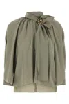 Max Mara Green Relaxed Solid Shirt In Green