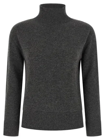 MAX MARA WOMEN GREY SOLID TURTLE NECK SWEATER, L LUXURY SWEATERS & KNITWEAR FOR WOMEN DARVEYS