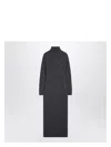 Max Mara Grey Wool And Cashmere Turtleneck Dress Women In Brown