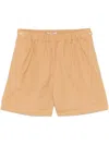 Max Mara Drawstring Waistband Shorts Eyelet Detailing In Nude
