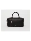 Max Mara Small Shiny Leather Satchel Bag In Black