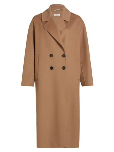 Max Mara Women's Holland Wool Double-breasted Jacket In Camel
