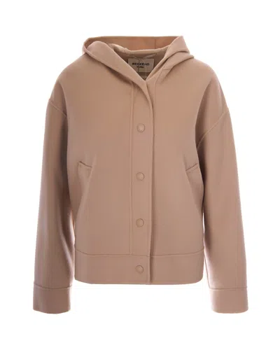 Max Mara Women's Hooded Button-front Wool Coat In Mandorla