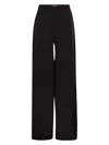 Max Mara Women's Flowing Trousers With Wide-leg Silhouette In Black
