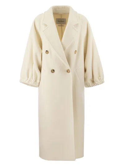 MAX MARA WOMEN'S IVORY CASHMERE ZAFFO COAT