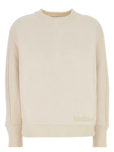MAX MARA WOMEN'S IVORY COTTON BLEND CRAL CARDIGAN