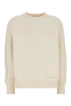 Max Mara Women Ivory Cotton Blend Cral Cardigan In White