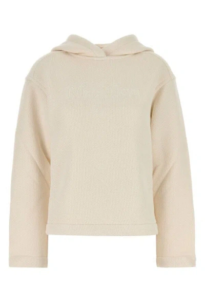 Max Mara Women Ivory Cotton Blend Gary Sweatshirt In White