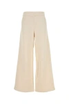 Max Mara Brina Linen Blend Jersey Straight Pants In White