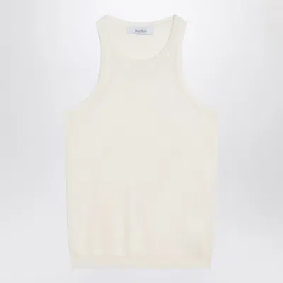 Max Mara Women's Ivory Cotton Tank Top