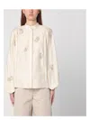 Max Mara Caladio Long-sleeved Shirt With All-over Embroidery