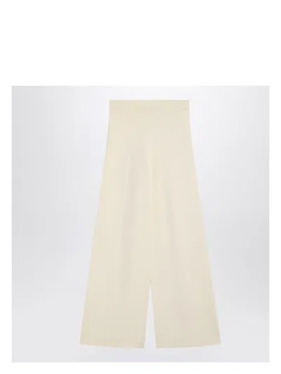 MAX MARA WOMEN'S IVORY WIDE LEG PANTS