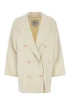Max Mara Women Ivory Wool Blend Orma Coat In Brown