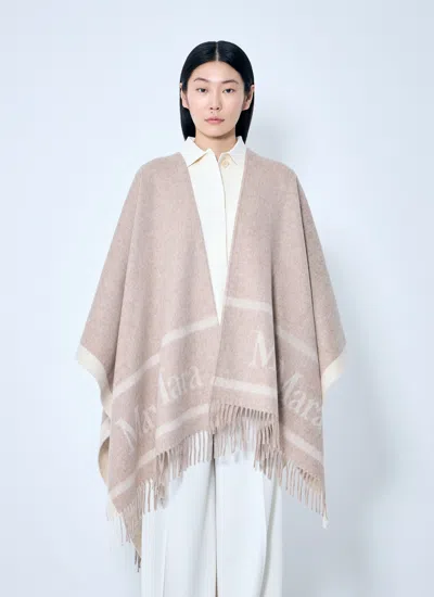 Max Mara Women Jacquard Wool Poncho