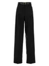 Max Mara Pantalone Juanita In Gabardine Nero Donna