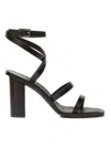 Max Mara Square Toe High-heeled Sandals In Black