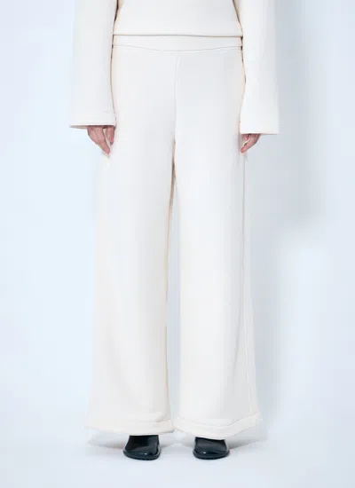 Max Mara Women Knit Track Pants In White