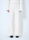 Max Mara Women Trousers In Wool Yarn In White