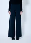 Max Mara Women Knit Wide Leg Pants In Blue