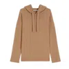 Max Mara Wool Hoodie In Brown