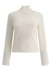 Max Mara Cashmere Turtleneck With High Neckline In White