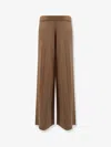 Max Mara Women Lama Viscose Blend Trousers In Brown