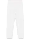 Max Mara Cropped White Pants With Tailored Silhouette