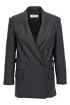 Max Mara Woman Blazer Charcoal Size 8 Virgin Wool In Gray