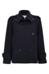Max Mara Laveno Wool And Cashmere Over Trench Coat In Blue