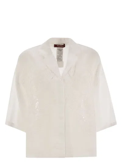 MAX MARA WOMEN'S LEGNO JACKET WHITE | SIZE 40 | 2516191012600031