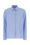 Max Mara Light Blue Regular Solid Shirt In Blue
