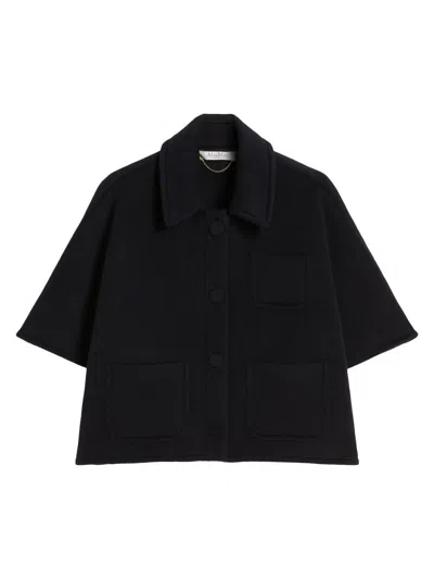 Max Mara Women's Light Weight Cashmere Cape In Blue