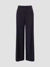 Max Mara Drawstring Wide-leg Trousers In Black