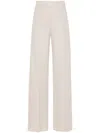 Max Mara Linen Blend Wide-leg Trousers In Multicolor