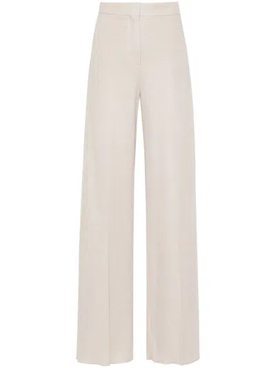 MAX MARA MAX MARA WOMEN LINEN BLEND WIDE-LEG TROUSERS