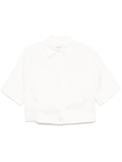 Max Mara Women Linen Shirt In Multicolor