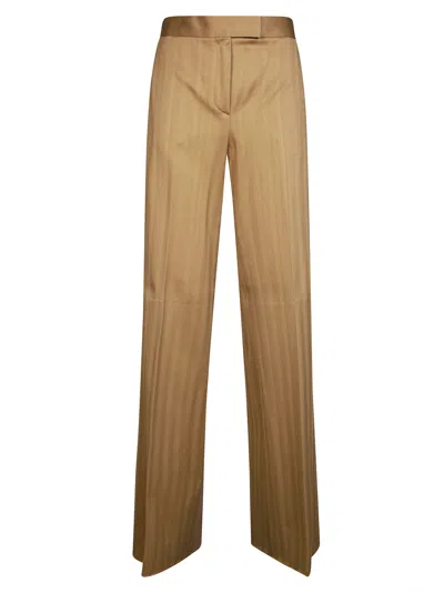 Max Mara Women's Linen T-shirt And Pants Set In Beige