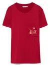 Max Mara Logo Embellished Crewneck T-shirt In Pink