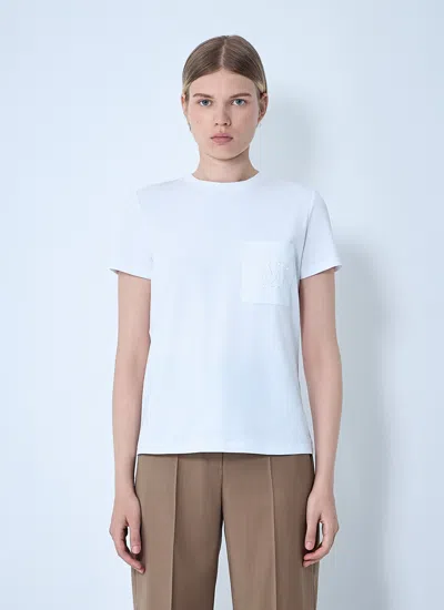 Max Mara Women Logo Motif T-shirt In White
