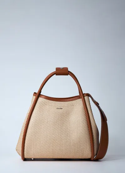 Max Mara Women Logo Plaque Handbag In Multicolor