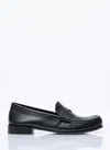 Max Mara Women Logo Plaque Leather Loafers In Black