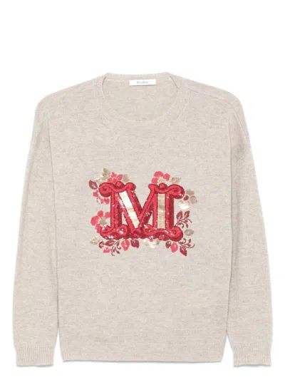 MAX MARA WOMEN'S LOGO WOOL AND CASHMERE JUMPER SWEATER