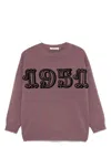 Max Mara Logo Wool And Cashmere Jumper In Purple