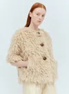 Max Mara Calamo Button-front Cape In Cream