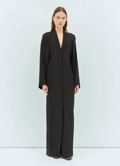 Max Mara Women Long Silk Dress In Black