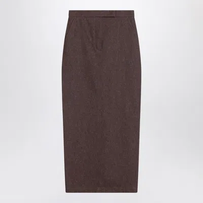 MAX MARA WOMEN'S LONG SKIRT IN BLUE EFFECT