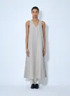 Max Mara Women Loose Linen Dress In Gray