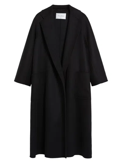 Max Mara Iconic Ludmilla Cashmere Coat With Kimono Sleeves In Black
