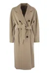 Max Mara Cles Single-breasted Wool Coat In Ecru